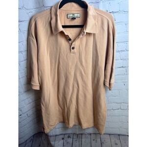 Tommy Bahama Silk Blend Polo‎ Shirt Short Sleeve Casual Peach XL